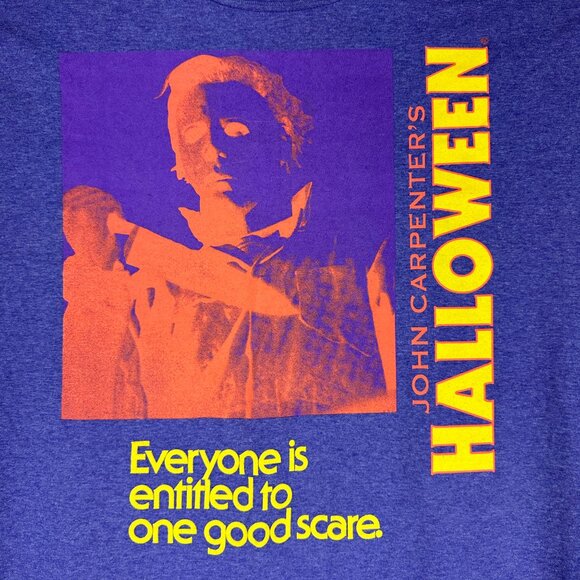 John Carpenter's Halloween Crew Neck Graphic T-Shirt Size XL Purple - Picture 2 of 5